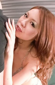 Miharu Kai Asian is very hot sucking and playing with two cocks