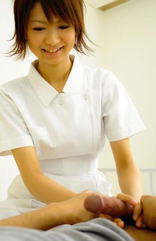 Miriya Hazuki Asian nurse wants to make patient better by sucking