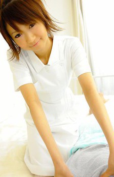 Miriya Hazuki Asian nurse sucks and licks patient hard phallus