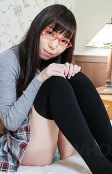 Chiemi Yada Asian with specs licks cock till gets cum in mouth