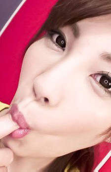 Kana Miura Asian strokes and sucks phallus with pink sexy lips