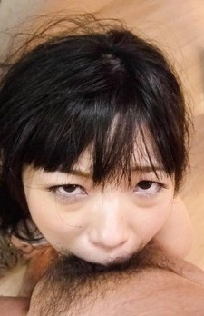 Hina Maeda Asian gets cum in mouth from slurping two hard dongs